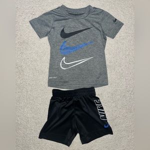 Nike Dri-Fit Outfit Shorts and Short Sleeves- 2T